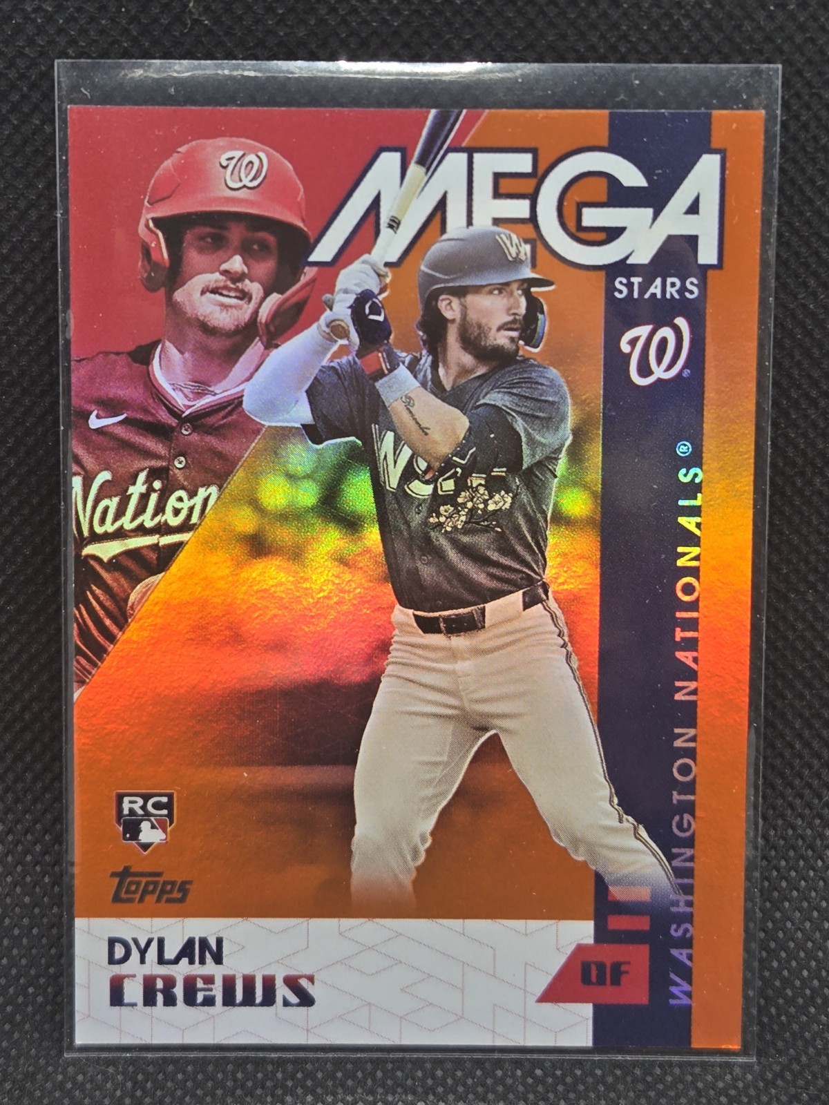 Topps 2025 Series 1 Mega Stars Dylan Crews Orange Foilboard 19/25 RC