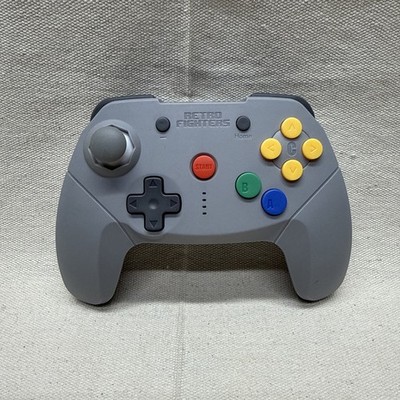 Retro Fighters Brawler64 Bluetooth Switch, Pc, N64 Controller Gray - Tested