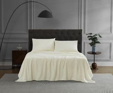 Linen Closet 3 Piece Microfiber Sheet Set, Soft Wrinkle Twin, Fresh Ivory