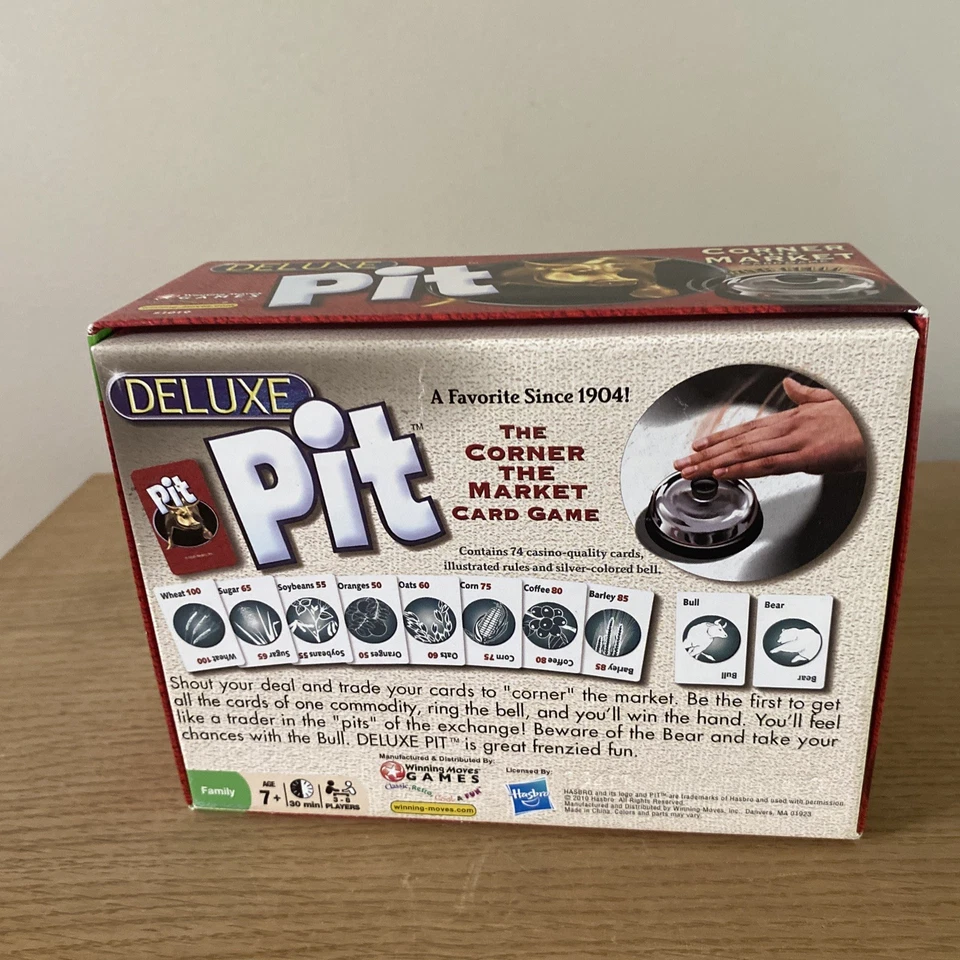 DELUXE PIT Family Card Game With Bell 2015 PreOwned Complete - Image 3 of 4