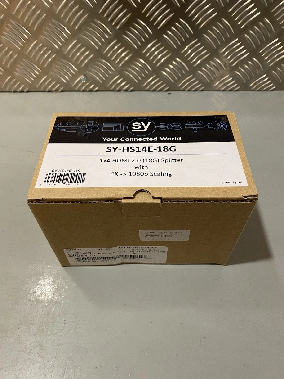 Sy 1x4 HDMI 2.0 18G Splitter 4K Scaling SY-HS14E-18G Brand New