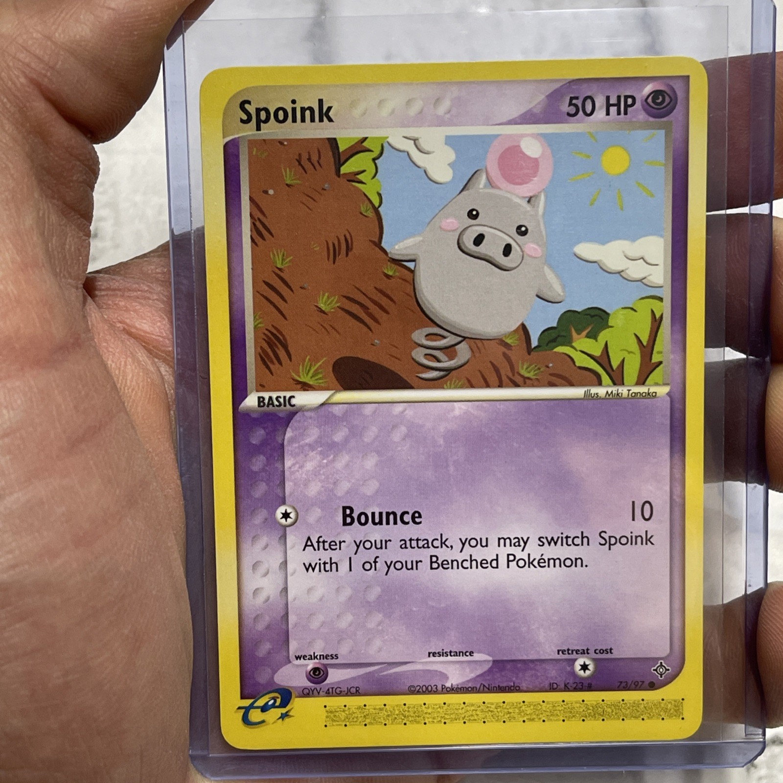Pokémon Spoink 73/97 Dragon Regular NM/MT Vintage Vtg Pokemon Card Common TCG