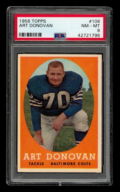1958 Topps Set-Break #106 Art Donovan PSA 8 NM-MT