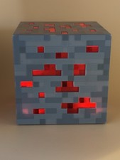 Minecraft Light Up Cube Brick Red  Gray 3" Touch Night Light Think Geek