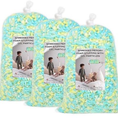 Bean Bag Filler, 15lbs Shredded Memory Foam Filling, Bean Bag Chair Filling S...