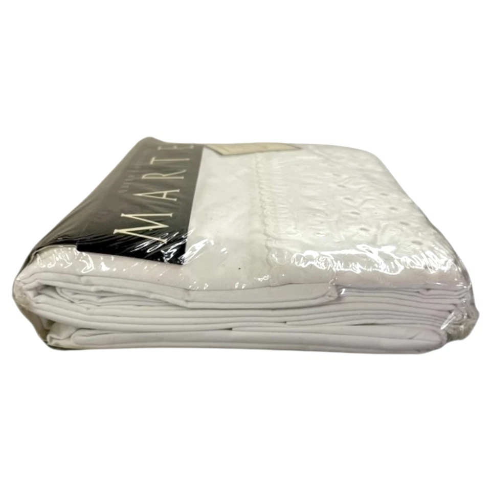 Martex Sheet Set Queen Vintage Pipeline Lace Eyelet White No Iron NOS Sealed New - Image 4 of 4