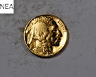 1936 Buffalo Nickel ~ Very Fine VF (gold plated) ~ ZB114