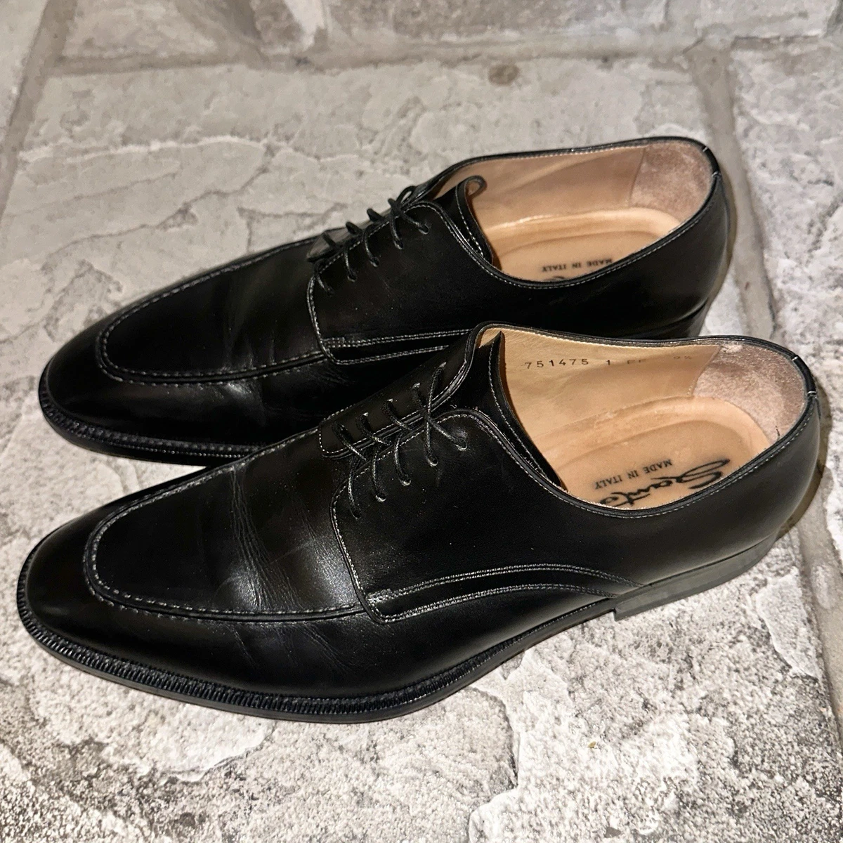 Santoni Black Dress Shoes for Men for sale | eBay