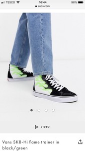 vans sk8 hi green black