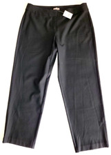 NWT J Jill Womens Career Cropped Pants Dark Black Size 4 STRETCH