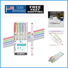 Versatile Double-Ended Highlighter Set - 5 Mildliner Colors for Bible Study