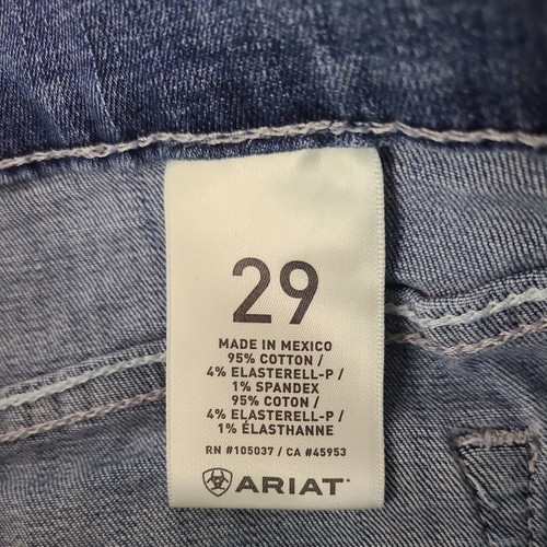 ARIAT Denim Boyfriend Shorts Damen abgeschnitten roher Saum 5 Taschen abgenutzt Größe 29 - Bild 10 von 11