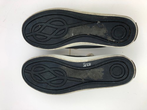Polo Ralph Lauren The "SANDER" Cuero Azul Lona Barco Zapatos Para Hombre Talla 4.5 G62 - Imagen 8 de 8