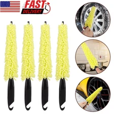 4Pcs Car Cleaning Detailing Brush Tire Rim Washing Scrub Wheel Cleaner Tool Kit