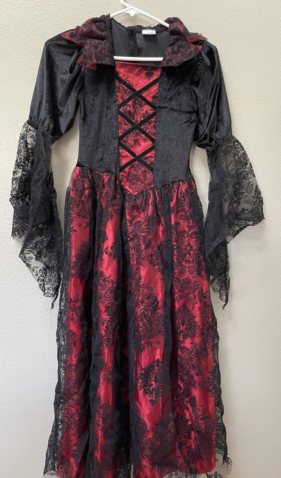 Spirit Girls Gothic Witch Halloween Costume Lace Red … Gem