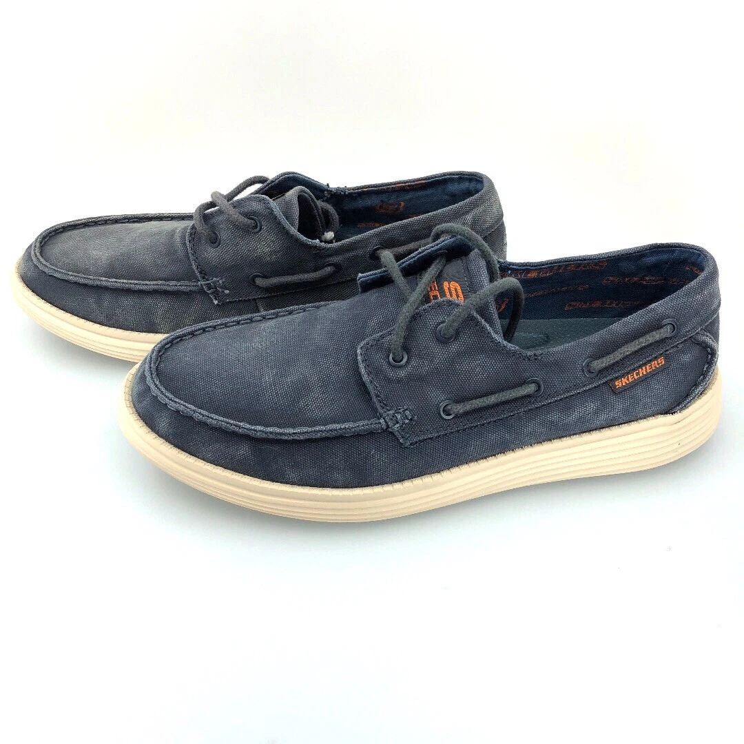 Skechers Fit Navy Off-White Mens Shoes | eBay