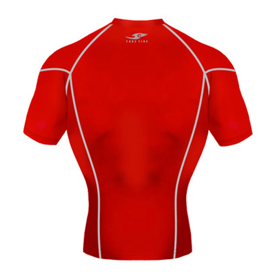 Camisa de correr Take Five para hombre piel apretada compresión capa base S~2XL roja 036 Foto 2 de 4