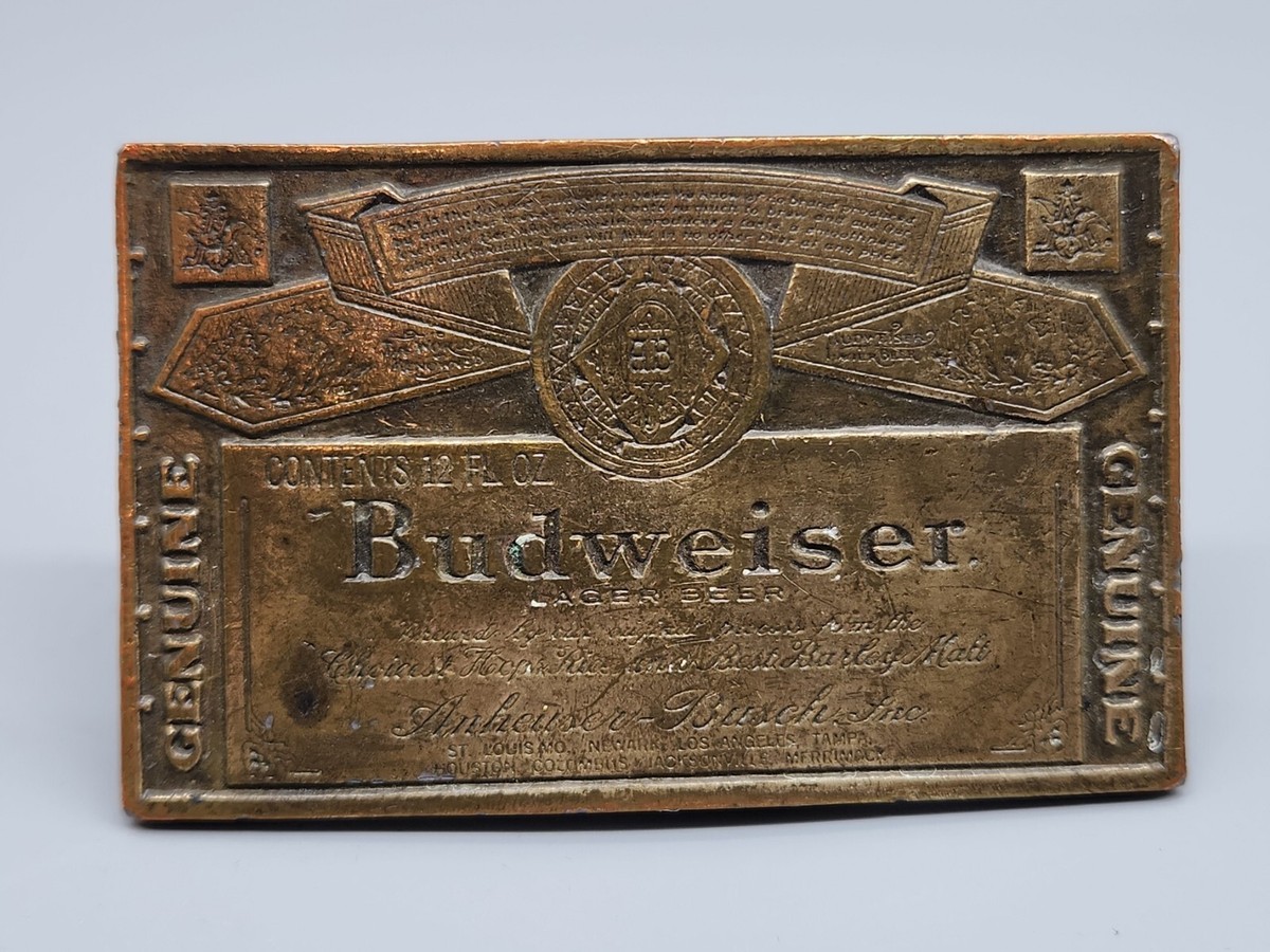 ?Budweiser?1992 Vtg belt buckle Budweiser Belt Buckle - Etsy main image 3