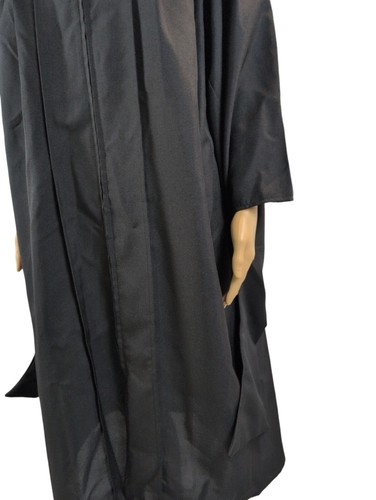 Matte Black Graduation Gown, GraduationMall, 5fT to 5Ft 2" Size XS Adult w/Cap - Picture 6 of 22