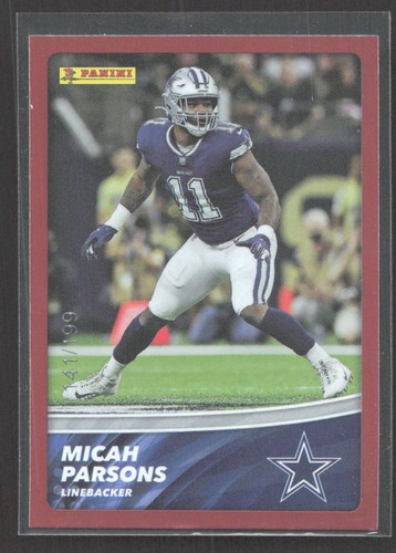 2022 Panini Sticker & Card Collection Micah Parsons #11 Red #141/199