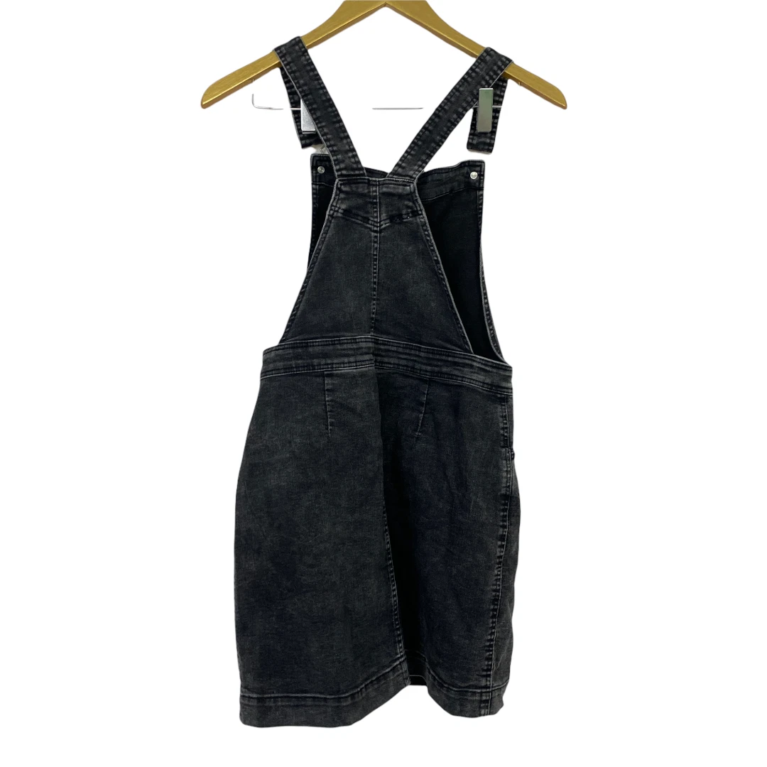 H M Overall Dress 14 Y Youth Girls Gray Denim Jean Jumper Stretch