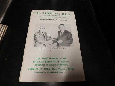 The Linking Ring Magic Magazine Magician Felix Greenfield March 1965