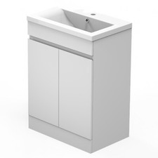 600mm Bathroom Vanity Unit Basin Storage Cabinet Furniture Grey White Modern