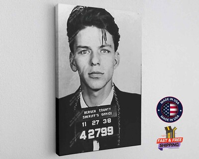 #ad Sinatra Mugshot Music Home Décor Frank Sinatra Wall Canvas Prints Décor $541.03
