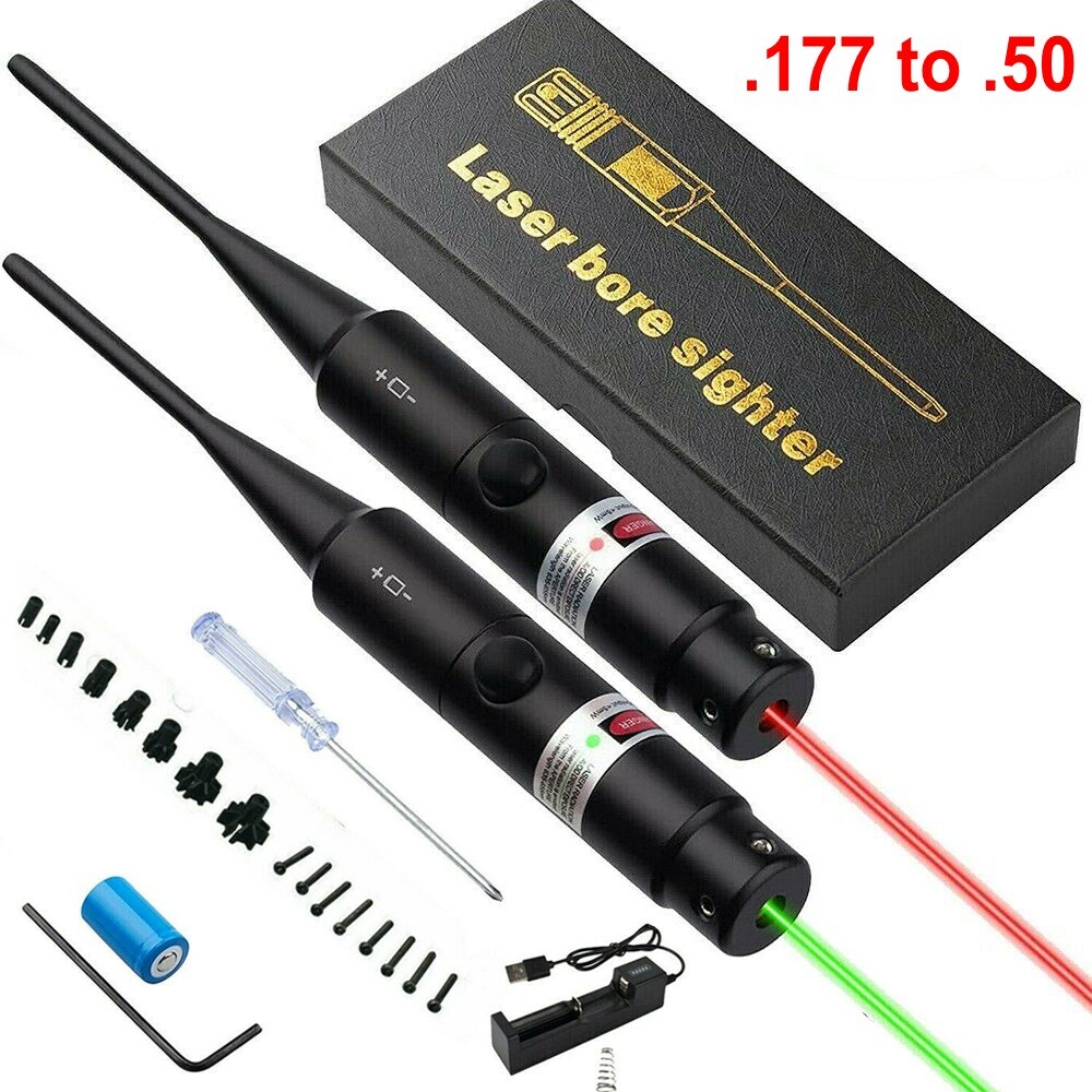 177 to 50/12GA Caliber Green Red Laser Bore Sighter Sight for