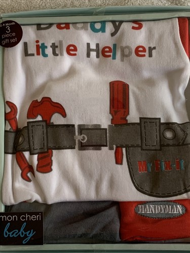 Mon Cheri Baby MR FIX IT HANDYMAN 3 PIECE SET - Size 0-9 Months - New In Box - Picture 3 of 3