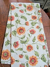Large Sunflower Cotton Tablecloth Target Green Gold Brown 118" L X 60" W New