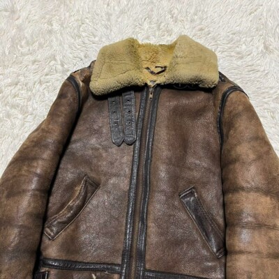 Schott Type B3 (B-3) Flight Mouton Leather Jacket Size 42 Schott Type B3 (B-3) Flight Mouton Leather Jacket Size 42