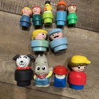Lot Of 11 Vintage Fisher Price Little Tykes People Girl Bert Boy Figure Dog