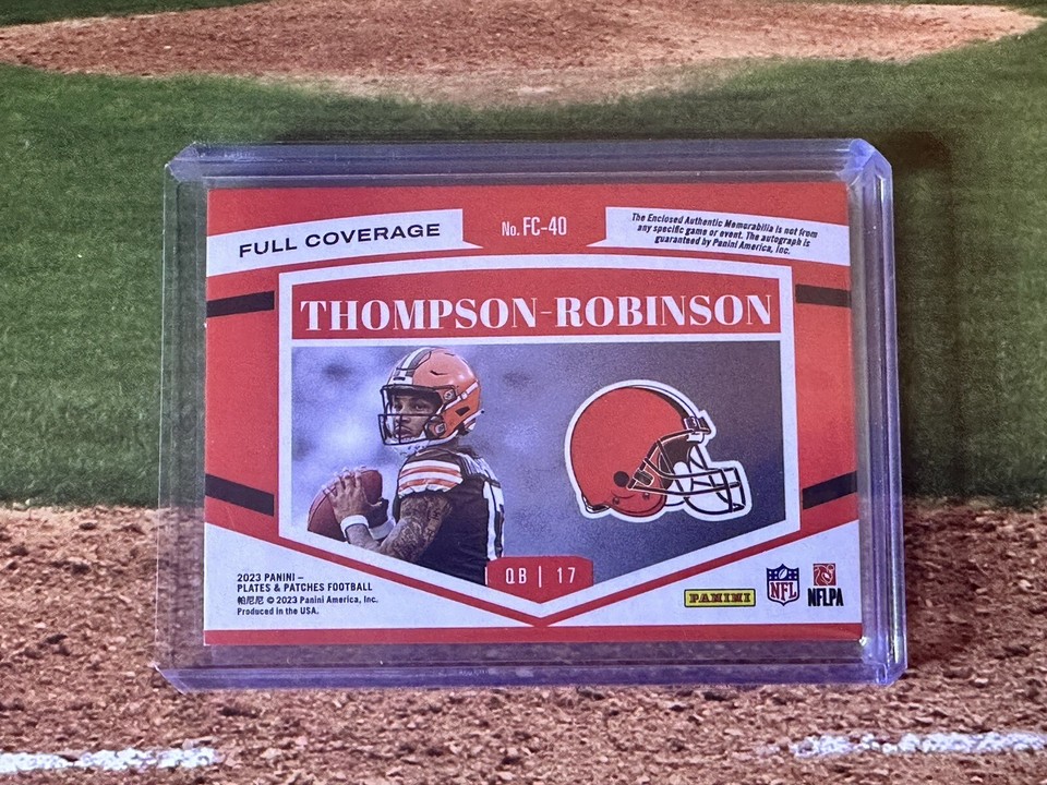 Dorian ThompsonRobinson /25 RC Gold On Card Auto 2023 P&P Full Coverage. eBay