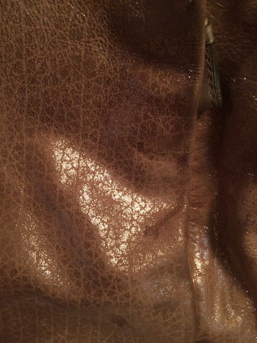 Coach Madison Embossed Metallic Leather Lindsey 18942 beige champagne cream - Picture 3 of 10