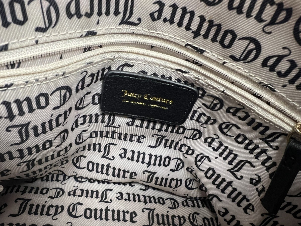 Juicy Couture Black Purse Hand Tote Bag RN#108833 Very Good Juicy Couture Black Purse Hand Tote Bag RN#108833 Very Good