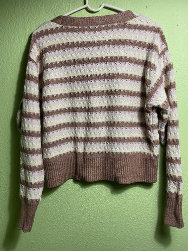 Celebrity Cropped Cardigan Women’s Large Long Sleeve Pink Sweater NWT - Picture 6 of 6