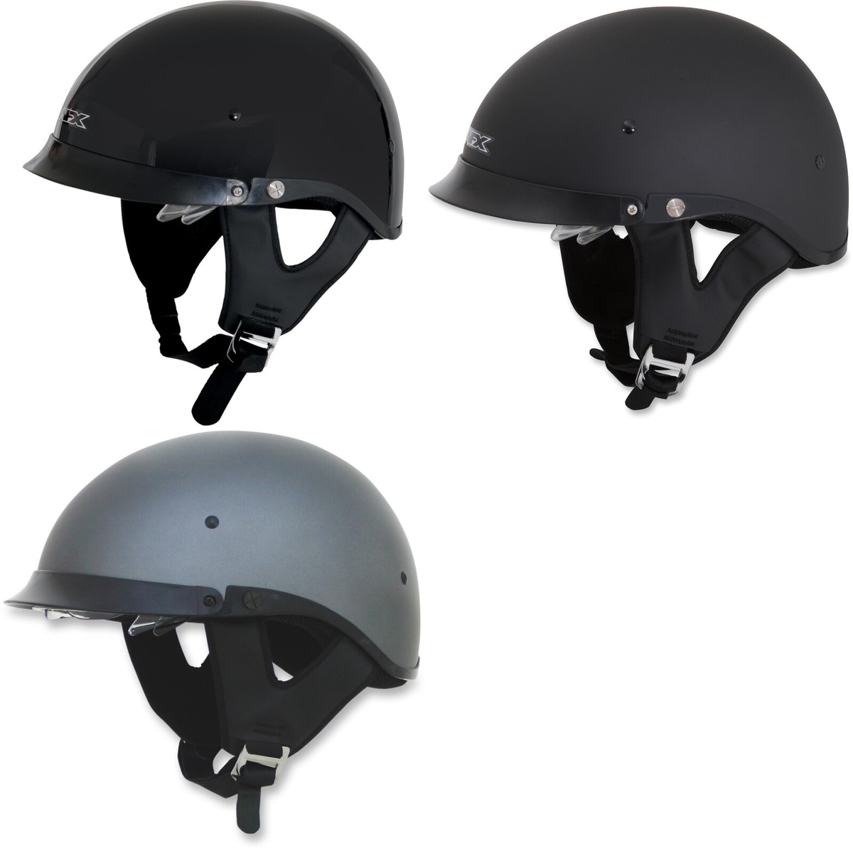 AFX FX-200 Solid Half Face Motorcycle Helmet XS-2XL DOT Pick Color