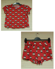 Pretty Secrets Women's Short Christmas Pyjamas Size UK 12/14, EUR 40/42