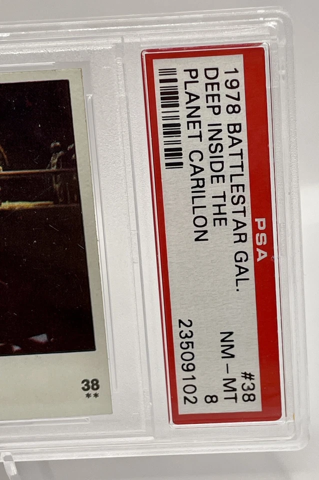 1978 Battlestar Galactica Trading Card #38 PSA Graded 8 The Planet Carillon - Image 2 of 4