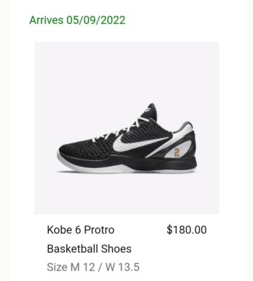 Kobe 6 Protro Mambacita Sweet 16 Size 12 CW2190-002 | eBay