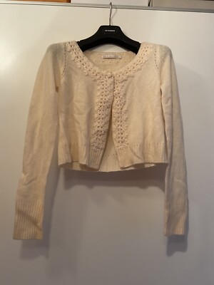 NEU Mistral Cashmere Gr. S Creme Farbe Wunderschön Blumen Bestickt 