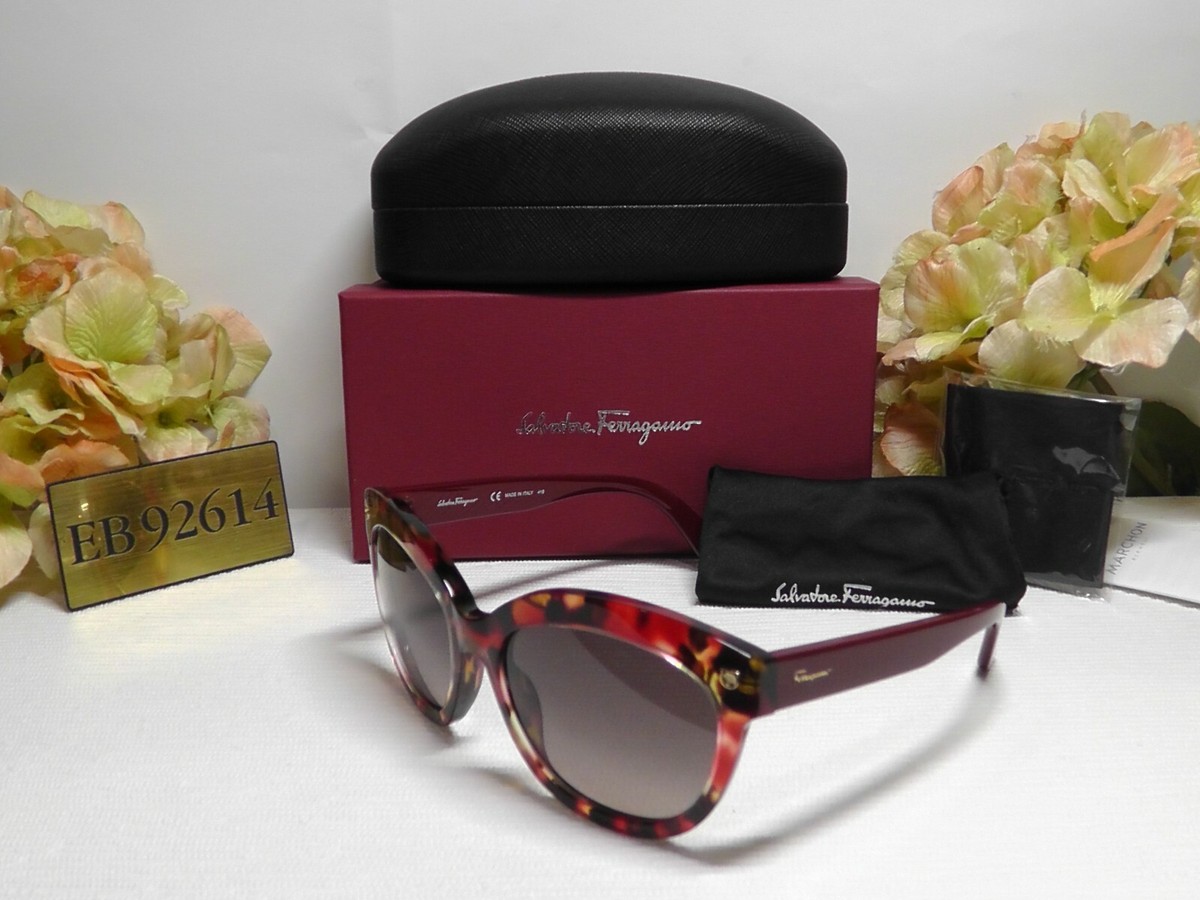 Salvatore Ferraegamo SF675S Red Tortoise Cat Eye Sunglasses Salvatore Ferragamo SF675S Cat Eye Demi Red Tortoise Frame  main image 3