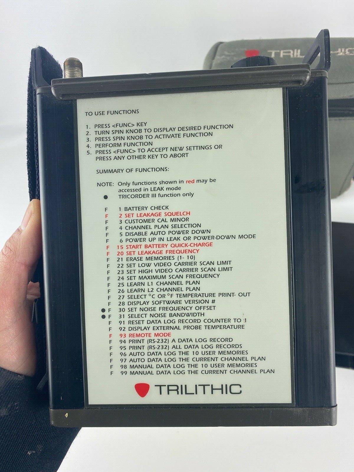 Trilithic Tricorder III Signal Level Meter Leakage Detector