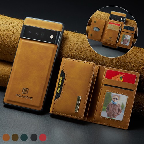 2in1 Detachable Magnetic Google Pixel 6 Pro Leather Case Wallet Credit Card Slot - Picture 3 of 16