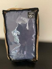 WrapAround Wonderskirt FULL Bed Skirt in Blue with 15-inch Drop..