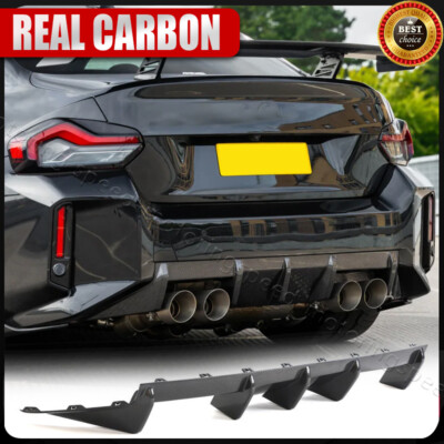 Fits BMW M2 G87 2023-25 REAL CARBON FIBER Rear Bumper Diffuser Lip Splitter Kits
