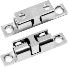 Uenhoy 10 Pcs Solid Brass Cabinet Door Catch, Dual Ball Tension Latch 1-5/8" Clo
