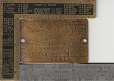 Cleveland Ohio Van Dorn Electric Tool Co Brass Salvaged Metal Plaque Ad Sign