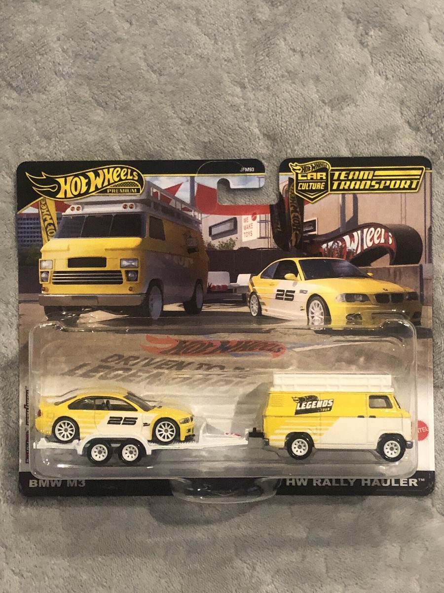Hot Wheels Premium Team Transport Legends BMW M3 & HW Rally Hauler